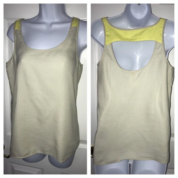 Patagonia Tops - PATAGONIA SEAHURST Tank Top Bleached Stone Yellow SIZE 4 Org Cotton/Tencel EUC